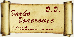 Darko Doderović vizit kartica
